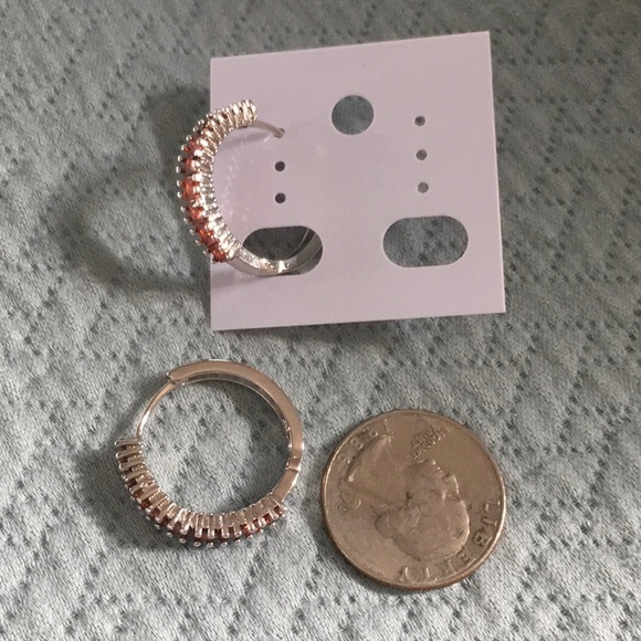 Earrings Ruby Red Stones - Picture 7 of 7